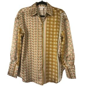 House Of Harlow 1960 Satin Button Down Top